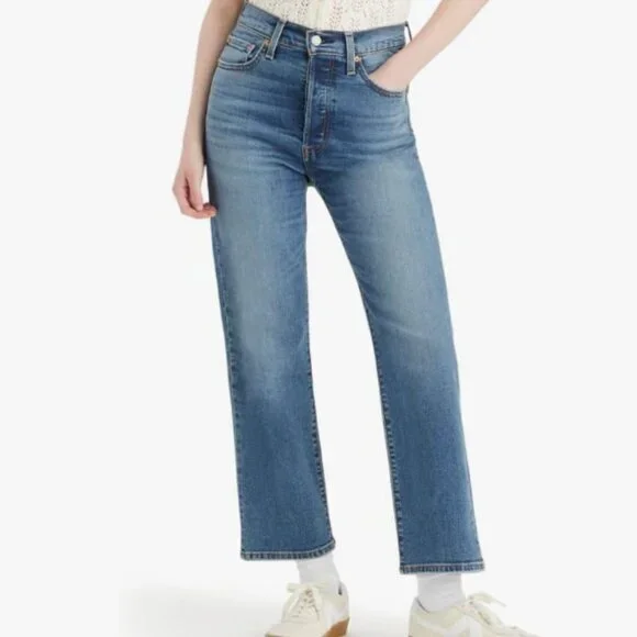 Levi's Women's Premium Ribcage Straight Ankle Jeans Size 26 - Picture 1 of 13